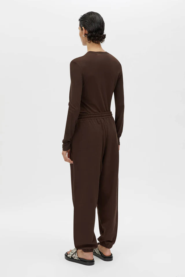 Park Long Sleeve Logo Top - Bitter Chocolate