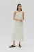 Caitlin Rib Knit Midi Dress - Antique White