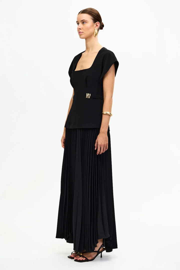 Bollow Maxi Dress - Black