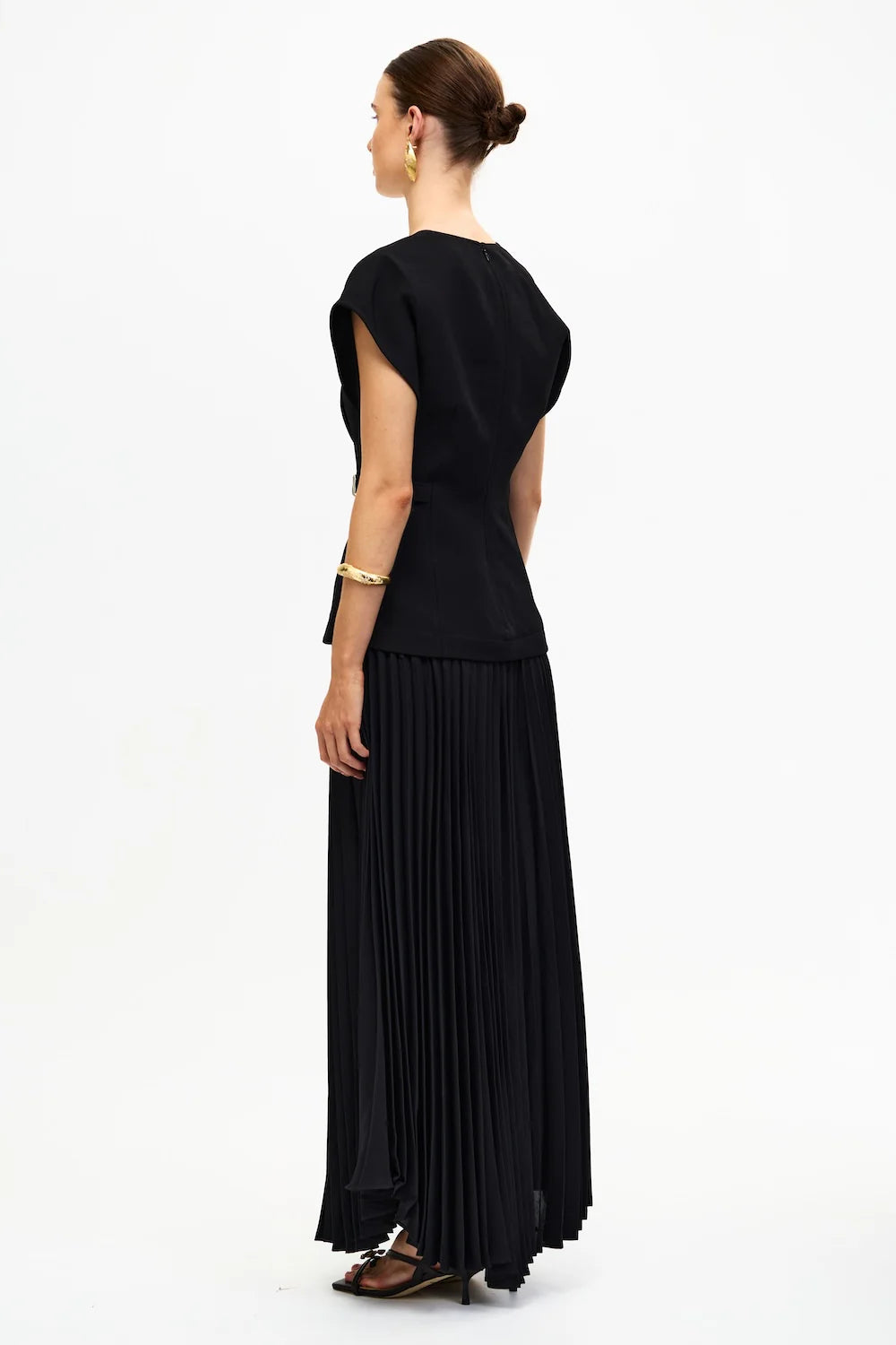 Bollow Maxi Dress - Black