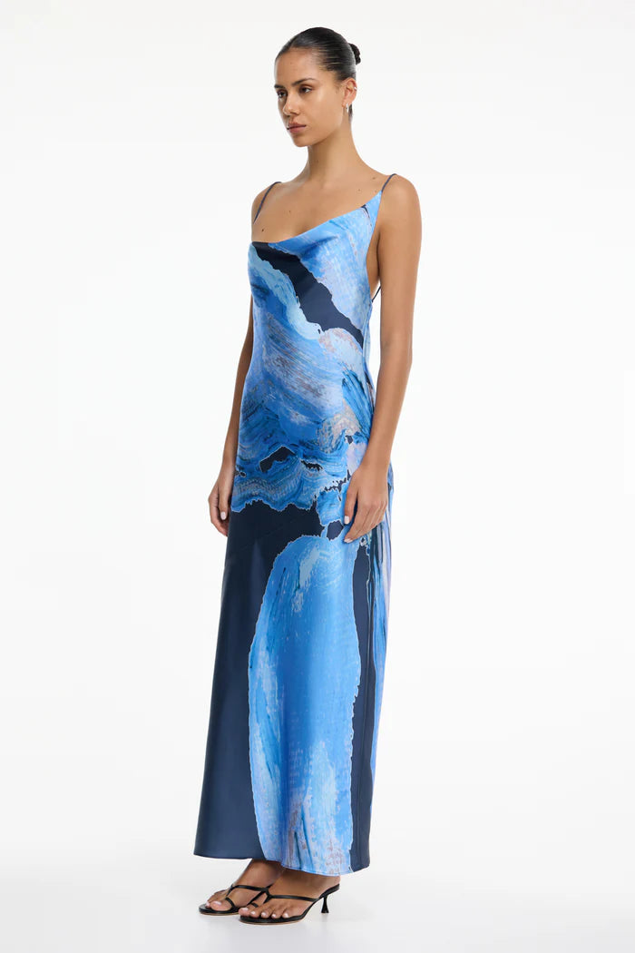 Alis Maxi Dress - Petrol Bloom