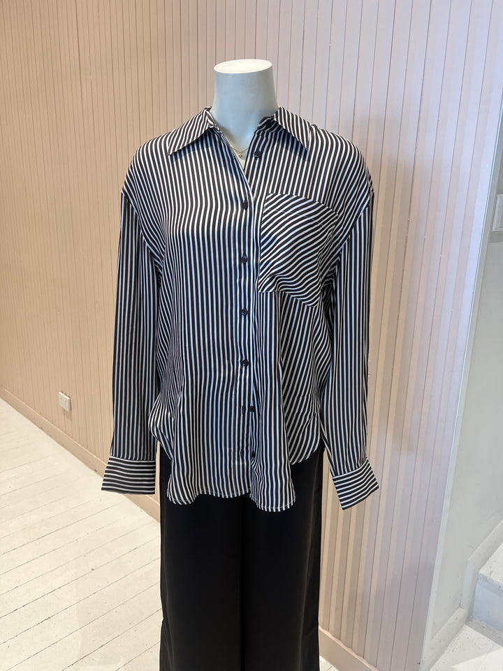 Jamie Stripe Shirt - Brown Stripe