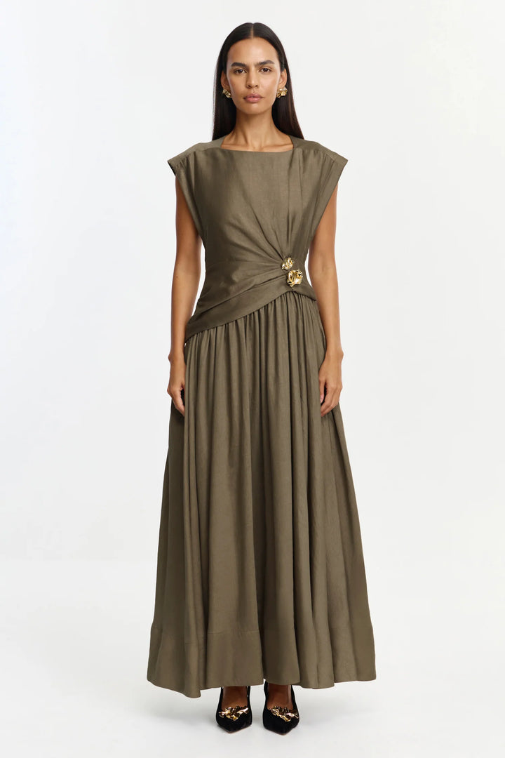 Mannersly Maxi Dress - Pecan