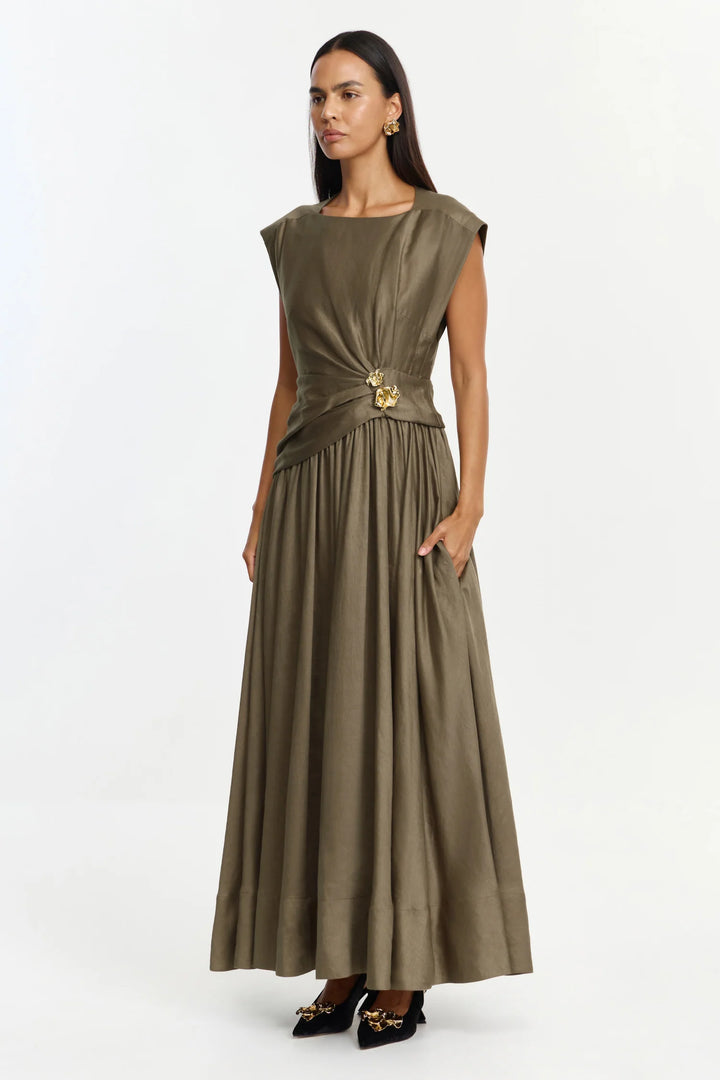 Mannersly Maxi Dress - Pecan