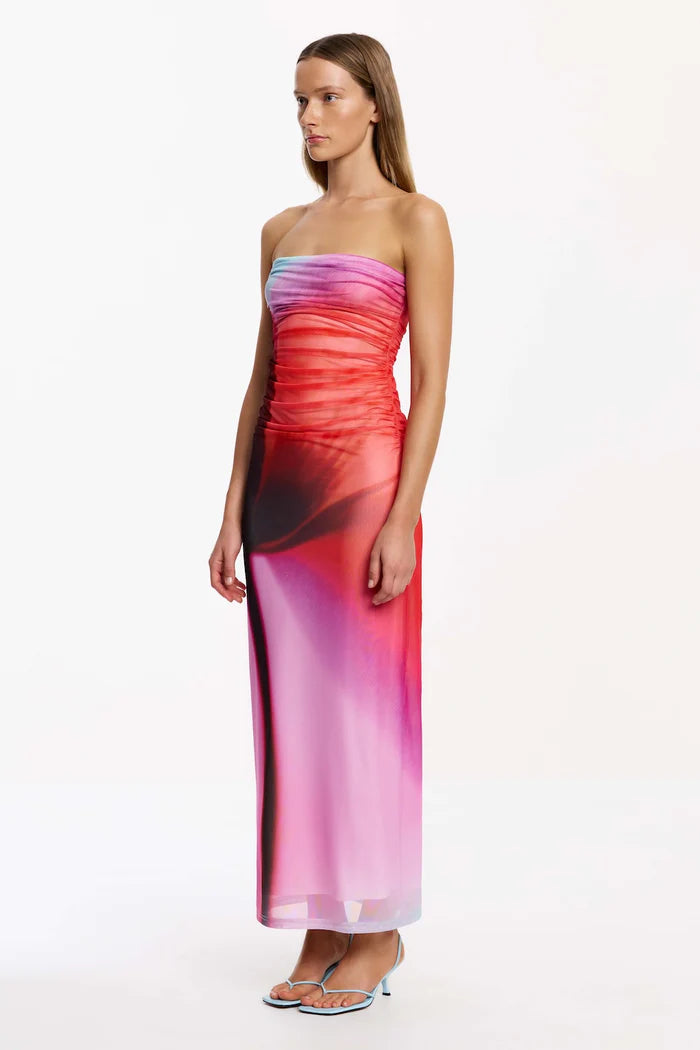 Sura Strapless Dress - Tropical Bloom