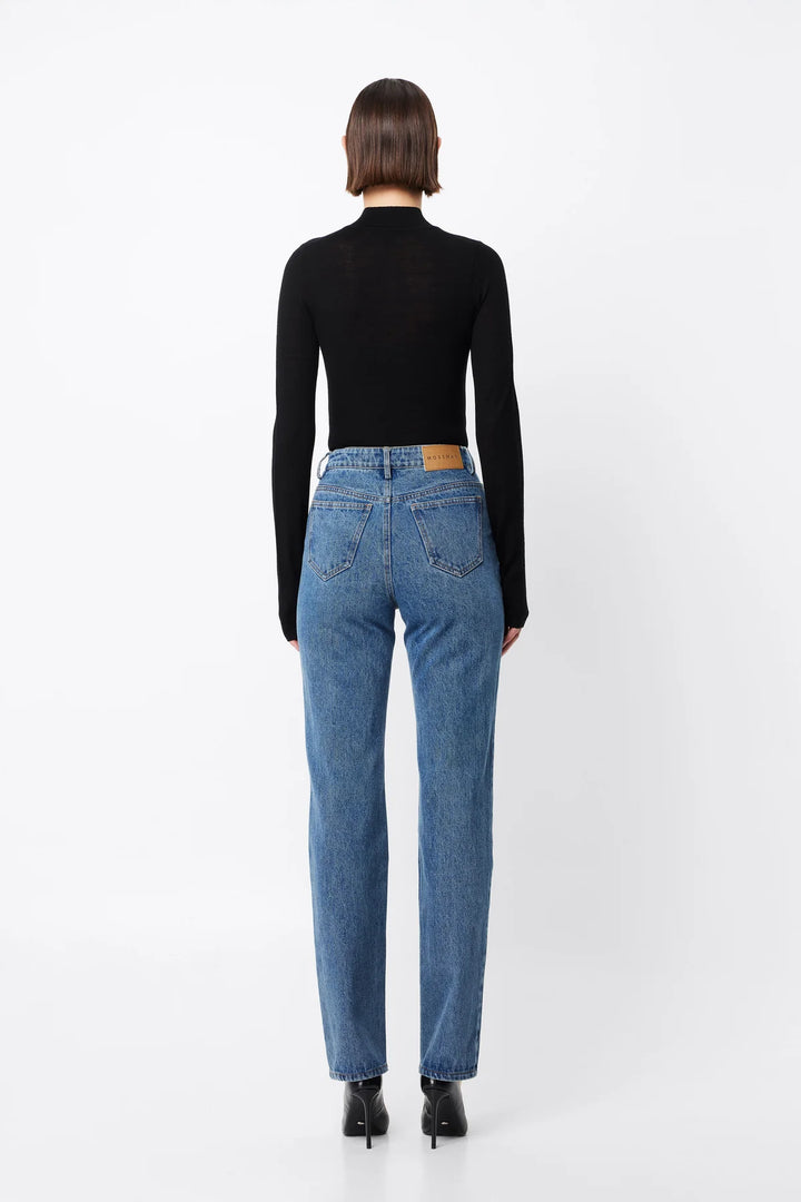 Maine Turtleneck Merino Top - Black
