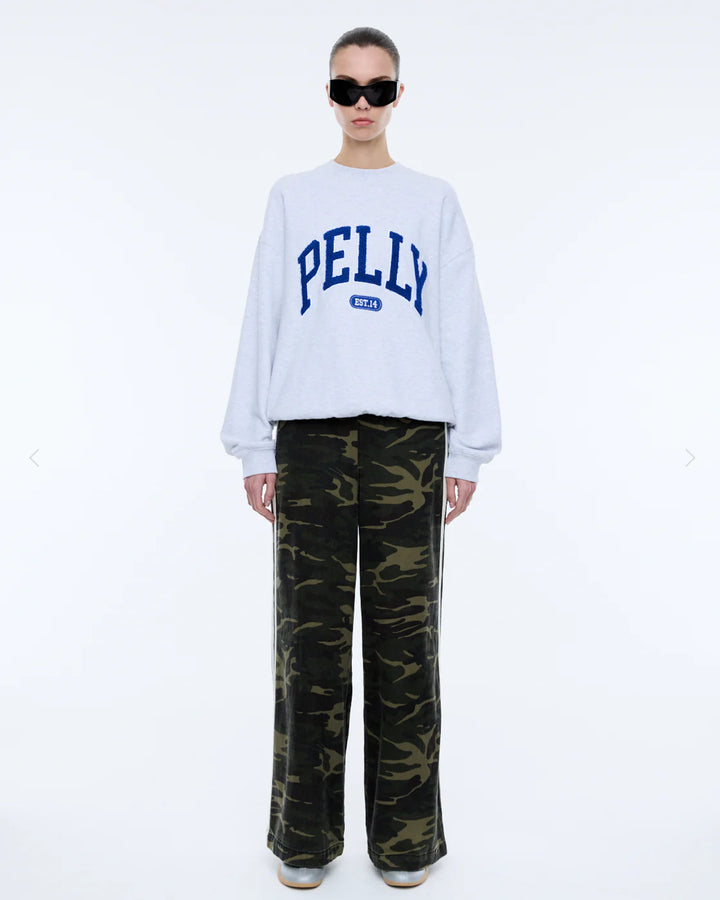 Anniversary Sweatshirt - White Marle/Blue