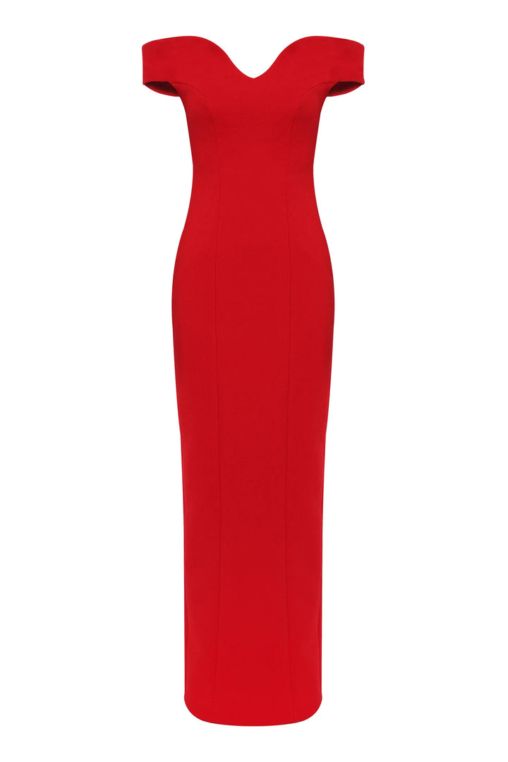 Modernist Maxi Dress - Red