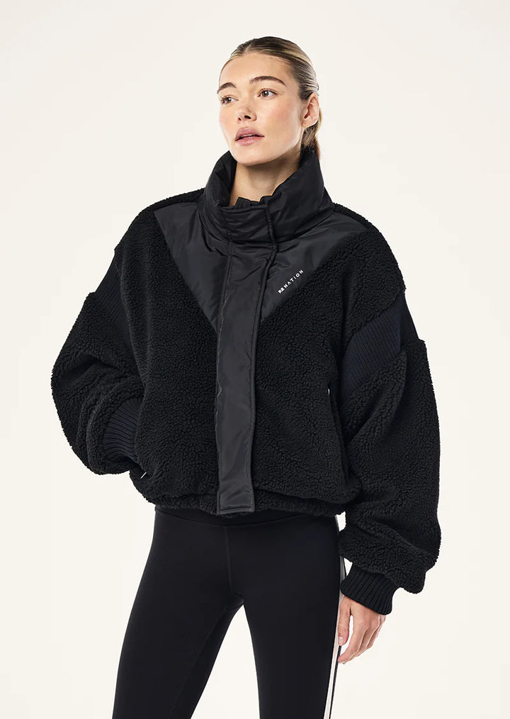 District Crop Jacket  - Black
