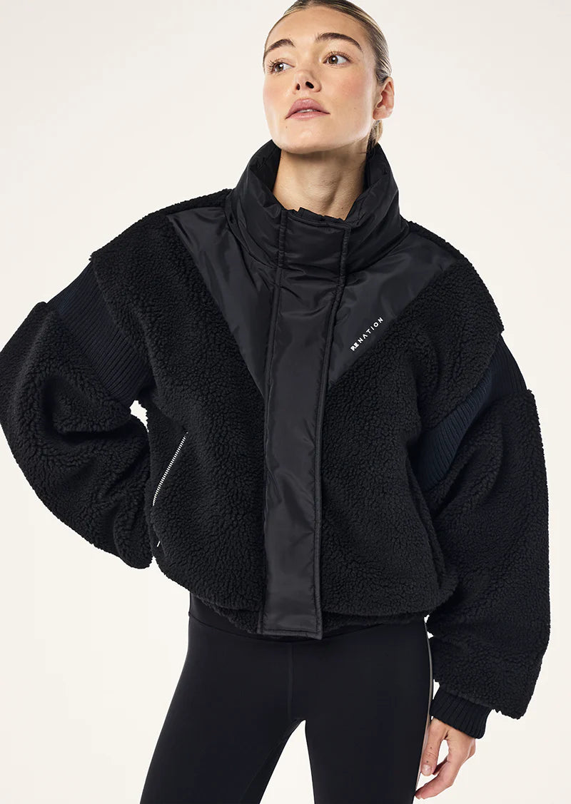 District Crop Jacket  - Black