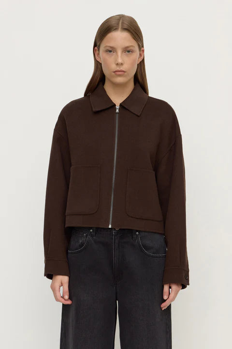 Dallas Wool Jacket - Dark Choc