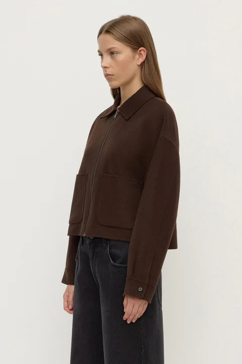 Dallas Wool Jacket - Dark Choc