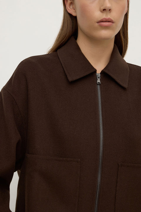 Dallas Wool Jacket - Dark Choc