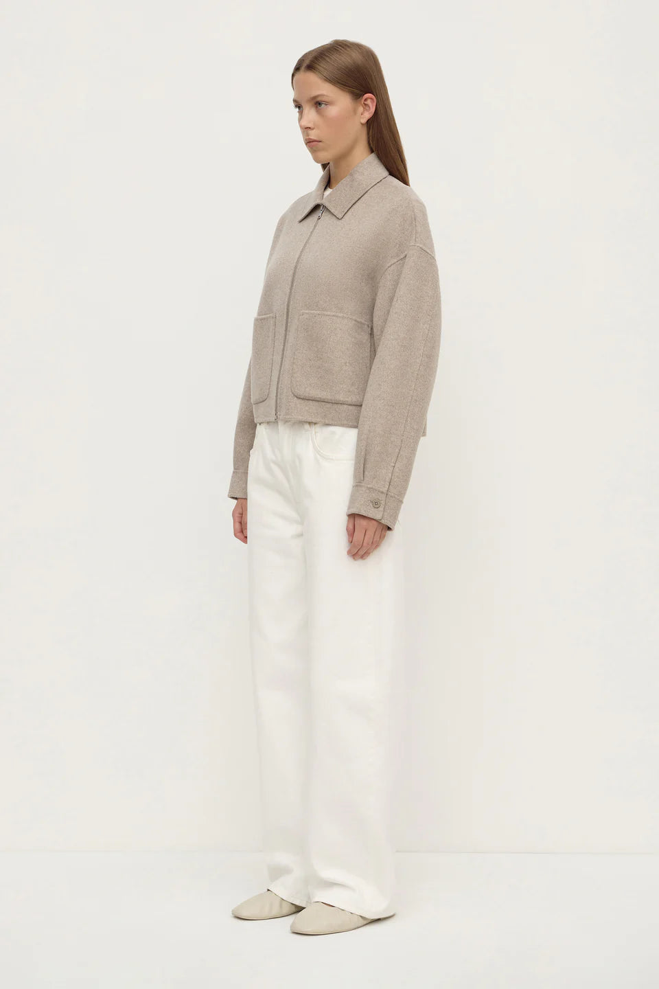 Dallas Wool Jacket - Pebble