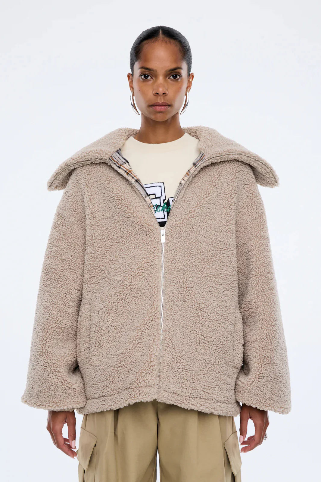 Tina Teddy Jacket - Birch