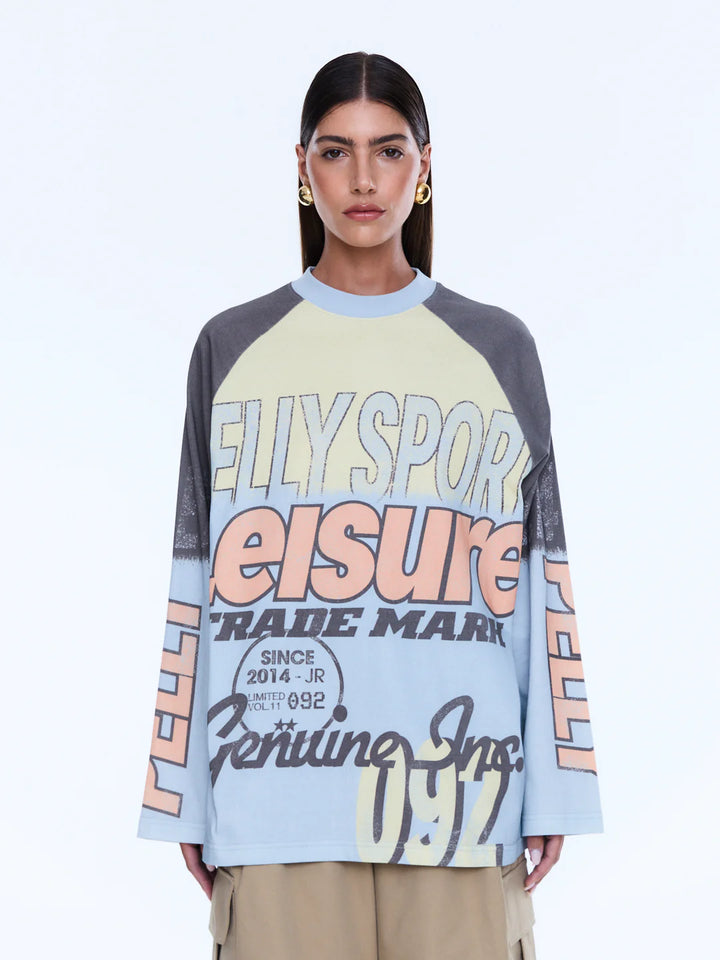Trademark Long Sleeve Tee - Multi/Pelly Sport