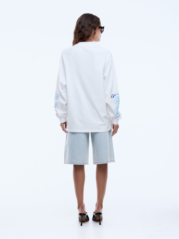 Team Pelly Long Sleeve Tee - Vintage White