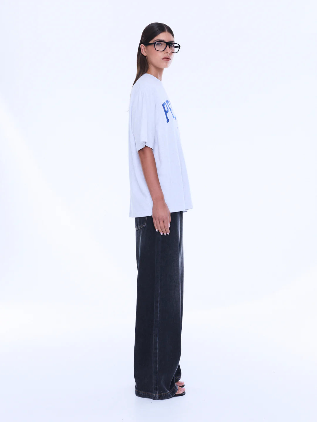 Sophia Relaxed Tee - White Marle