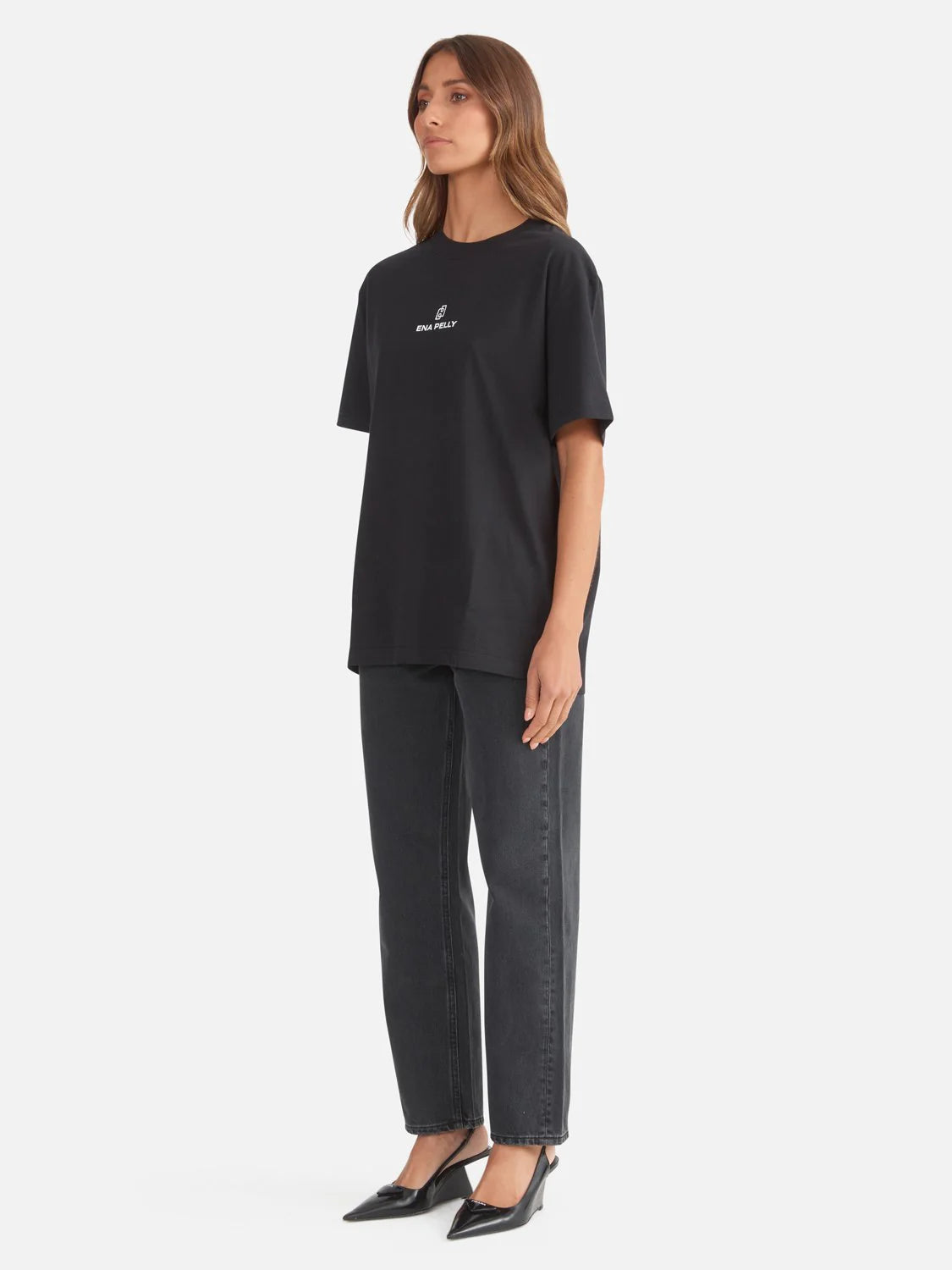 Lexi Monogram Tee - Black