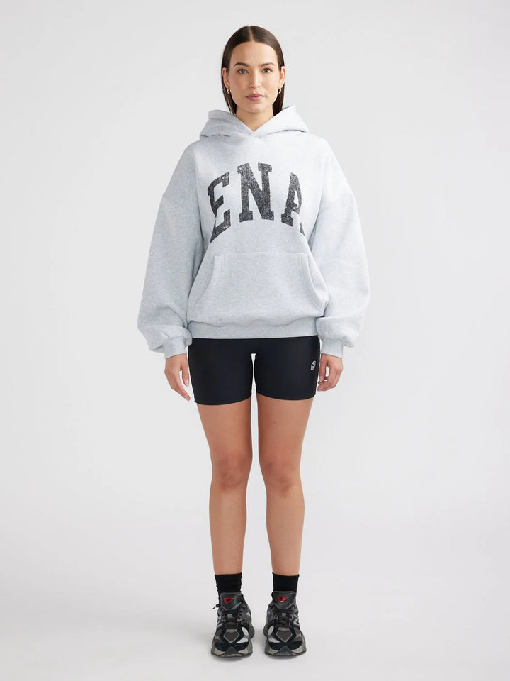 Collegiate Oversized Hoodie - Grey Marle