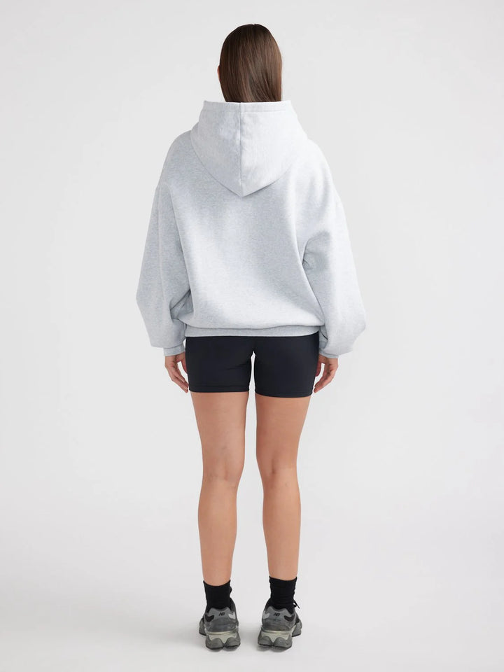 Collegiate Oversized Hoodie - Grey Marle