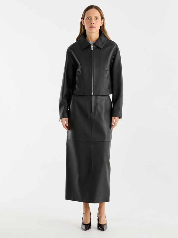 Arden Leather Jacket - Black