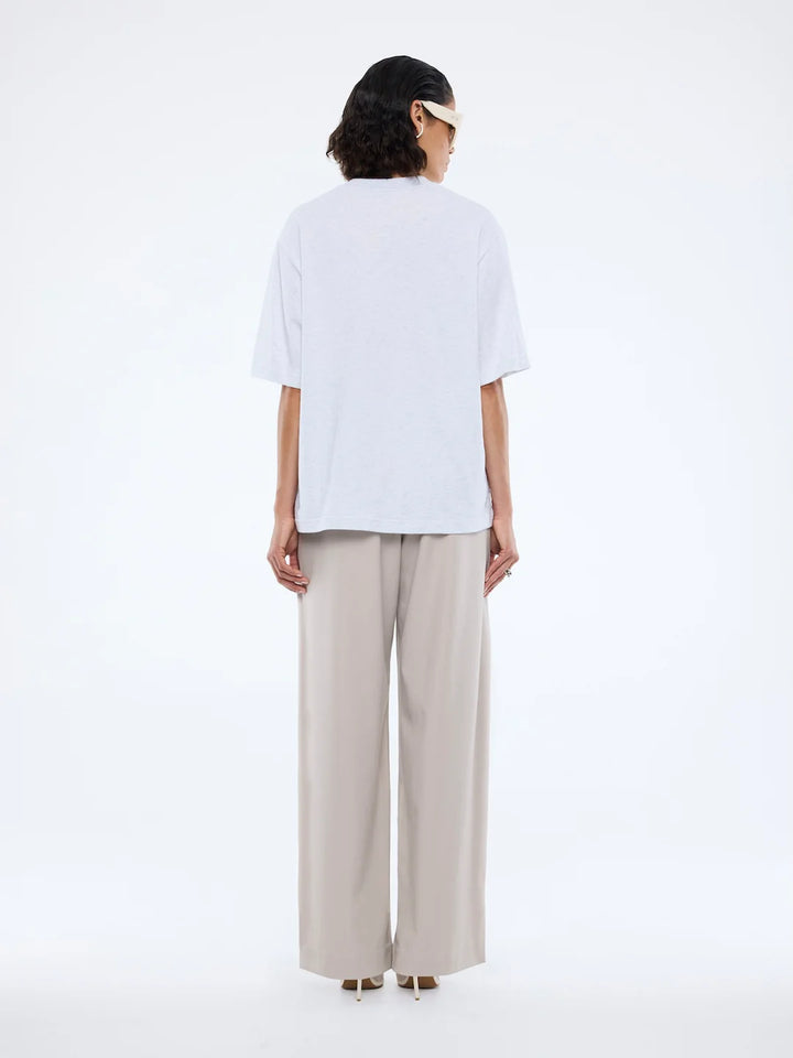 Pelly Collegiate Tee - White Marle