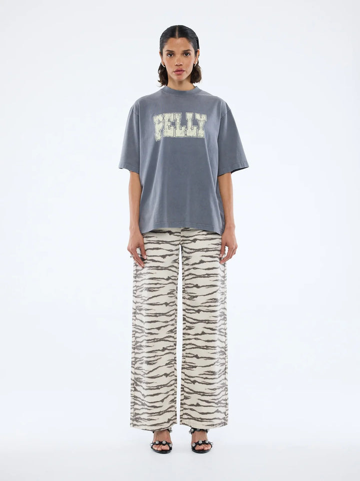 Pelly World Tour Tee - Washed Grey