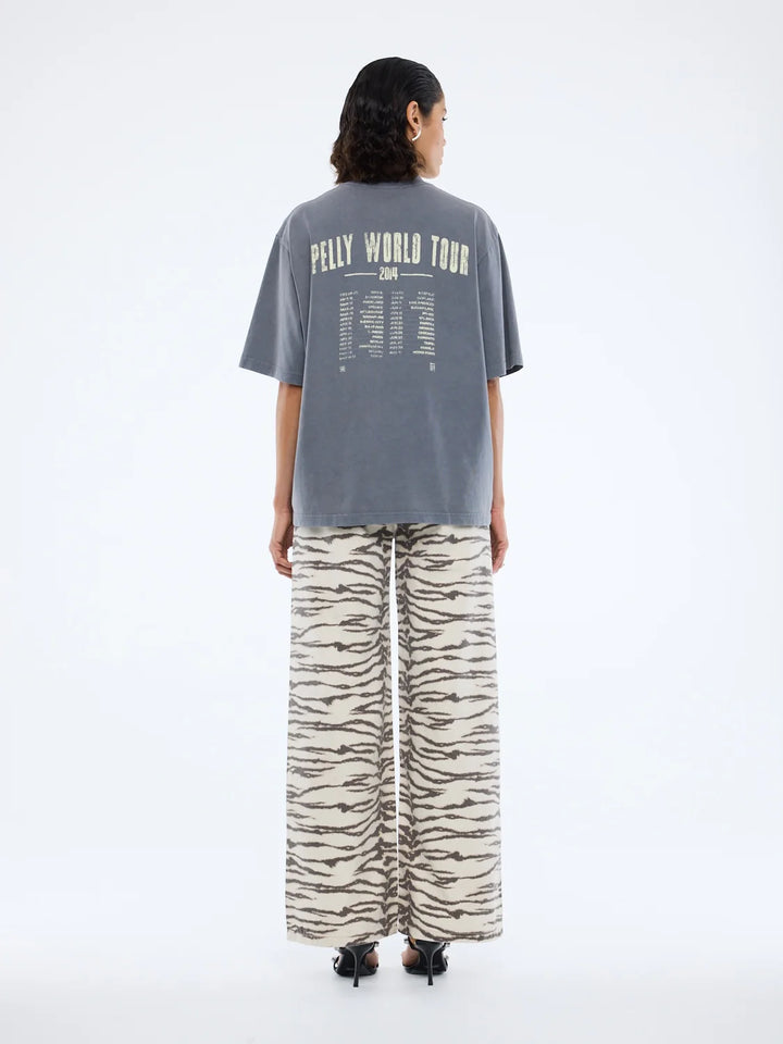 Pelly World Tour Tee - Washed Grey