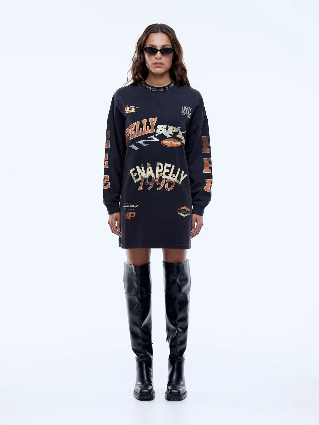 Ena Pelly Long Sleeve Tee Mini Dress