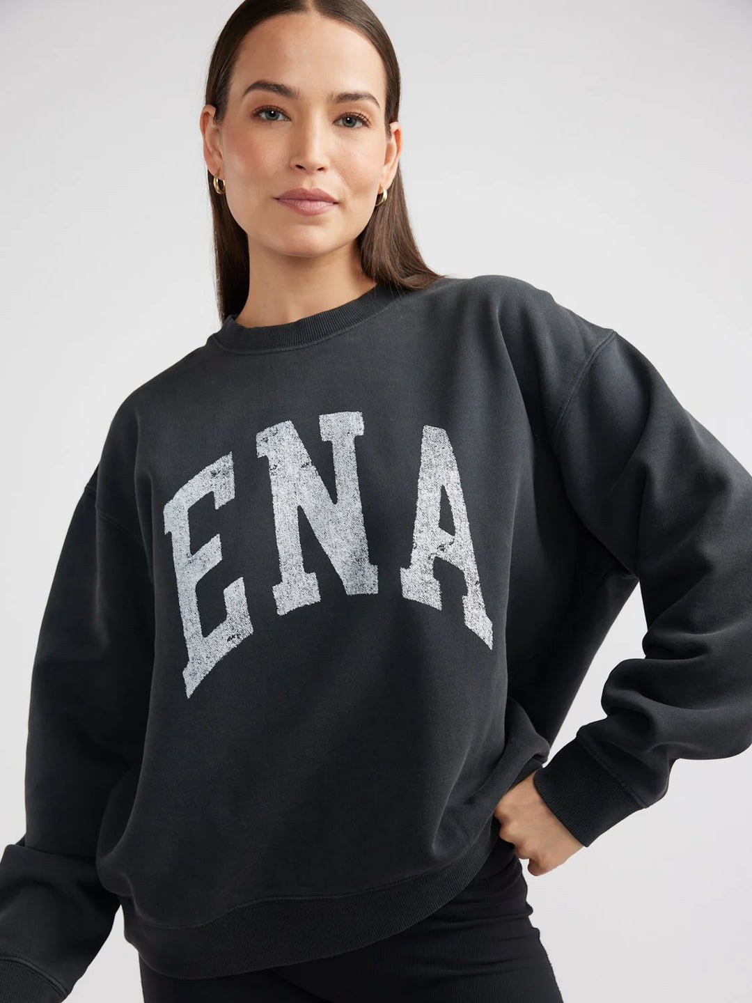 Lilly Oversized Sweater Collegiate - Vintage Black