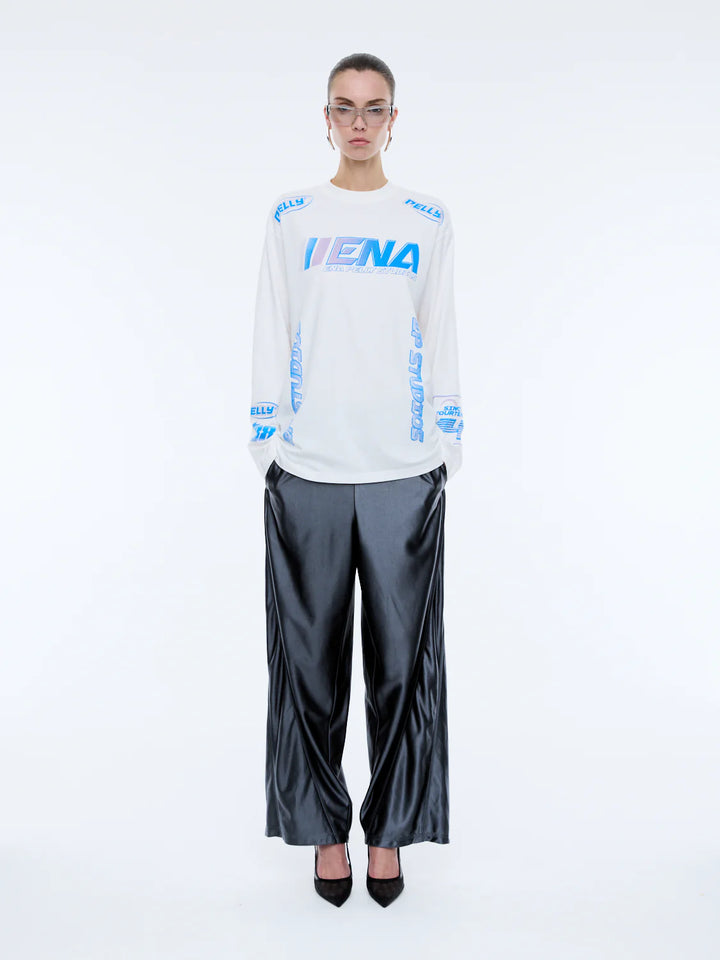 Moto Long Sleeve Tee - Vintage White