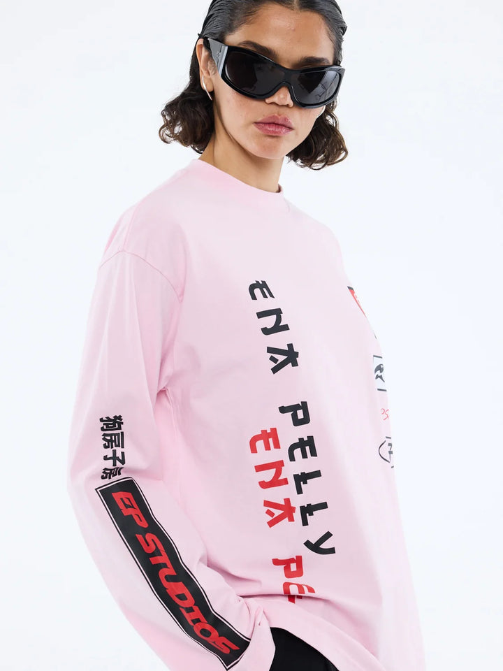 Street Signs LS Tee - Pink