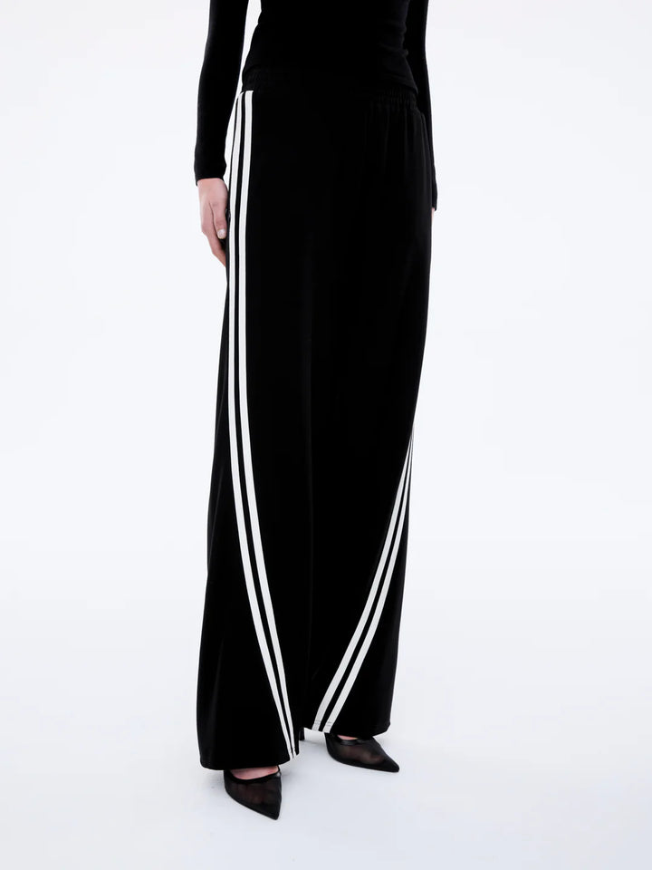 Valentina Stripe Pant - Black/Off White