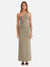 Evie Luxe Asymmetric Knit Tank - Olive