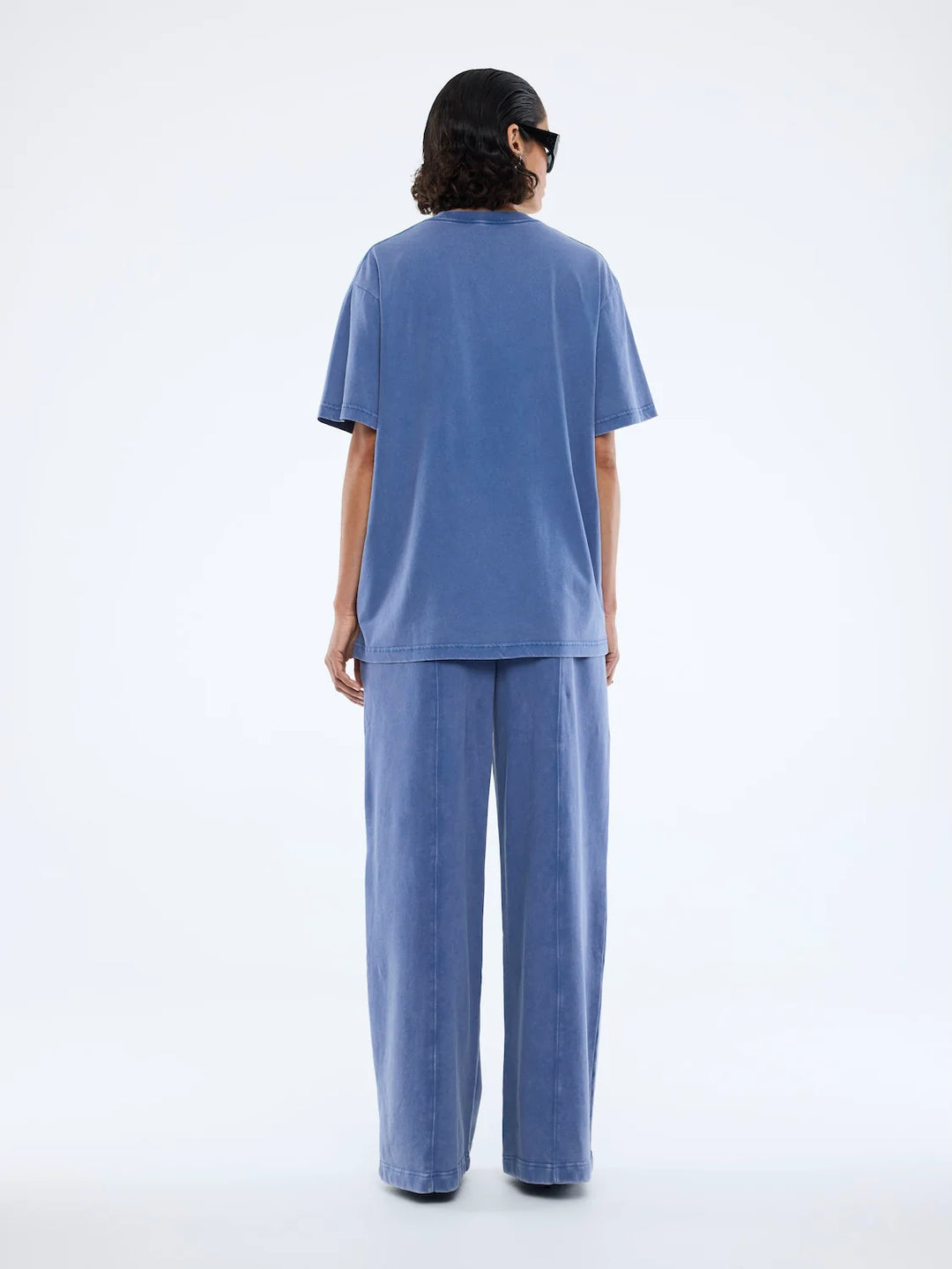 Jessie Varsity Oversized Tee - Indigo Wash