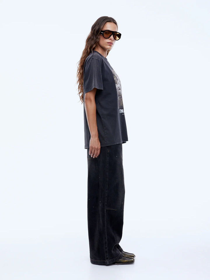 Mixed Animal Tee - Vintage Black