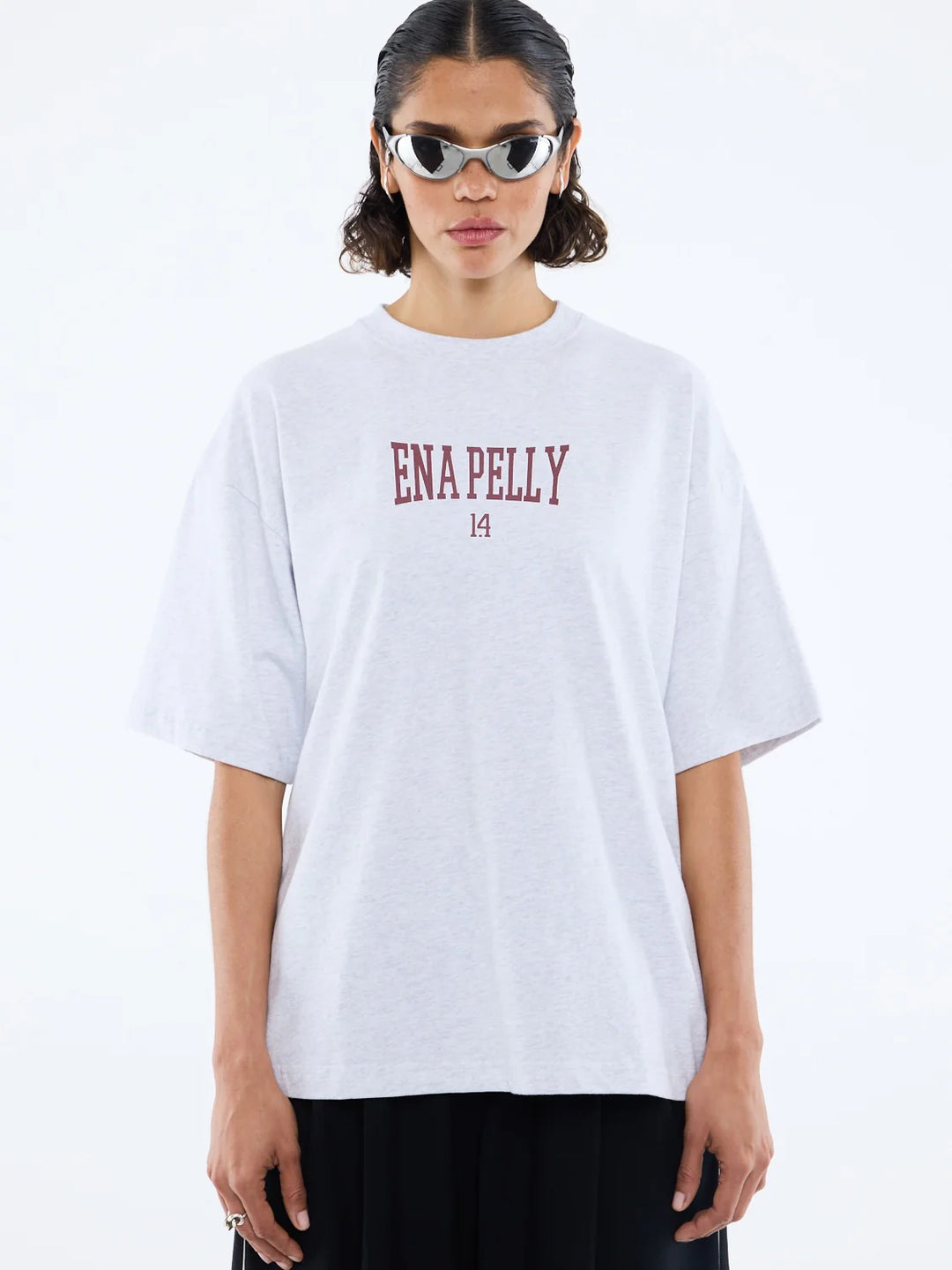Varsity Arch Tee - White Marle