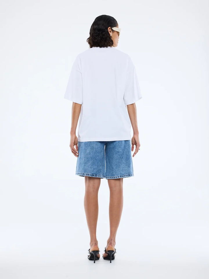 Blurred Daisy Frame Tee - White