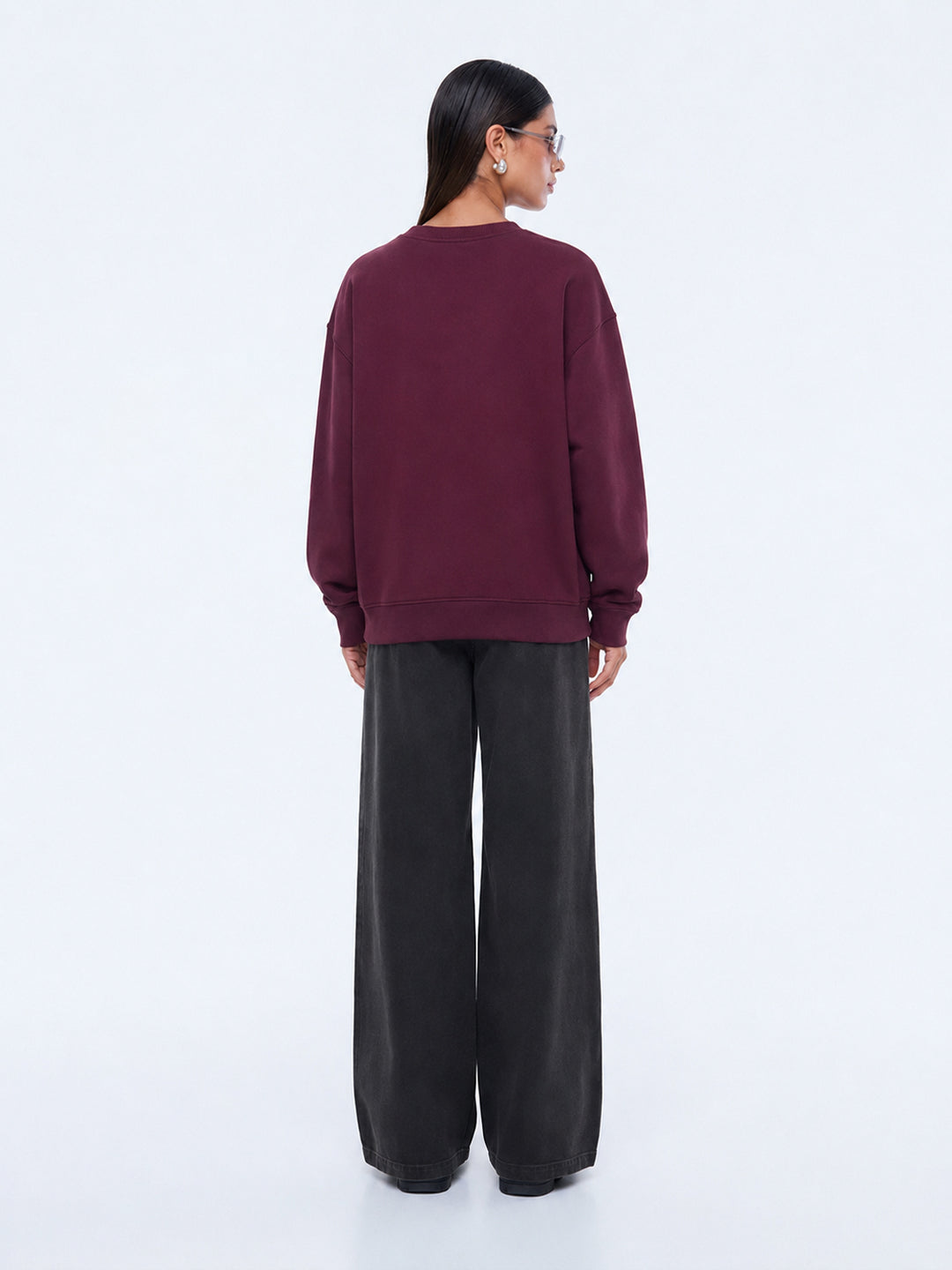 Mila Oversized Sweater - Deep Cherry Red / Ena Pelly