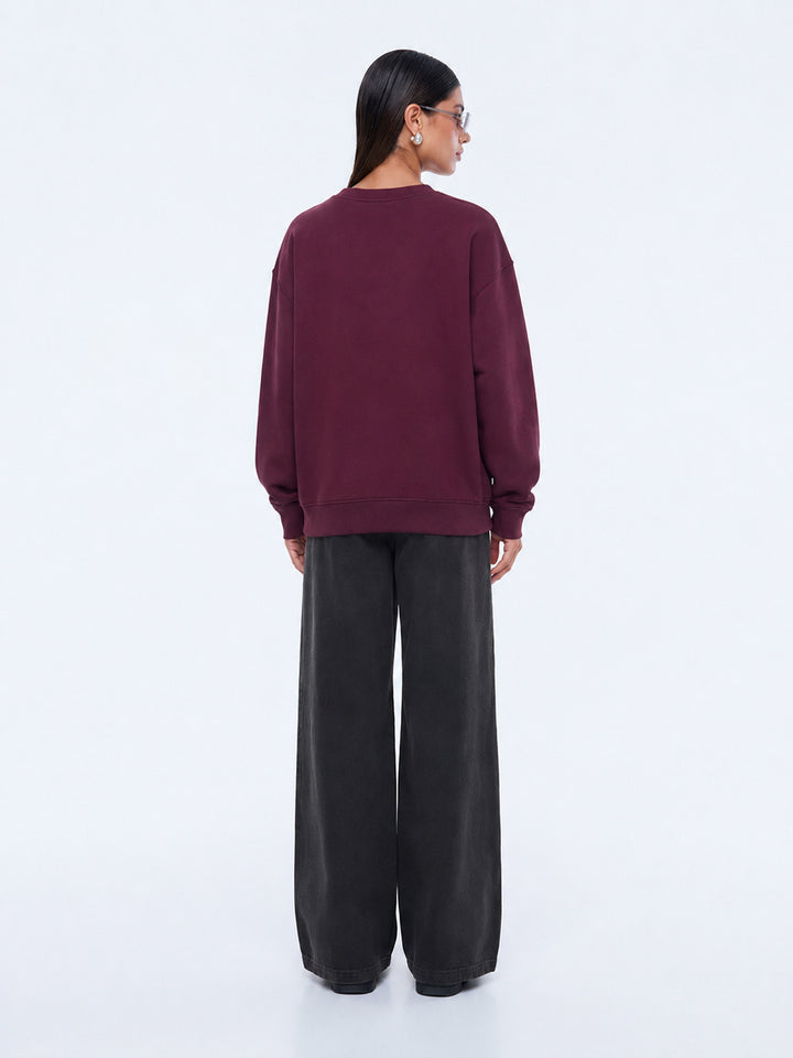 Mila Oversized Sweater - Deep Cherry Red / Ena Pelly
