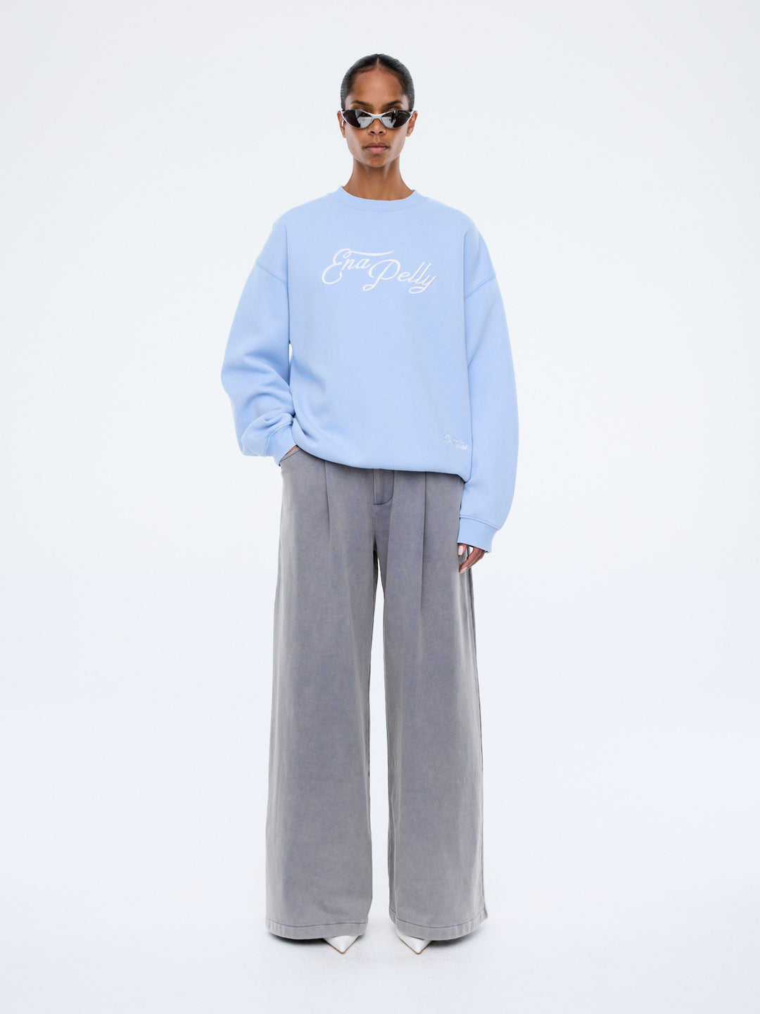 Mila Oversized Sweater - Soft Blue / Ena Pelly
