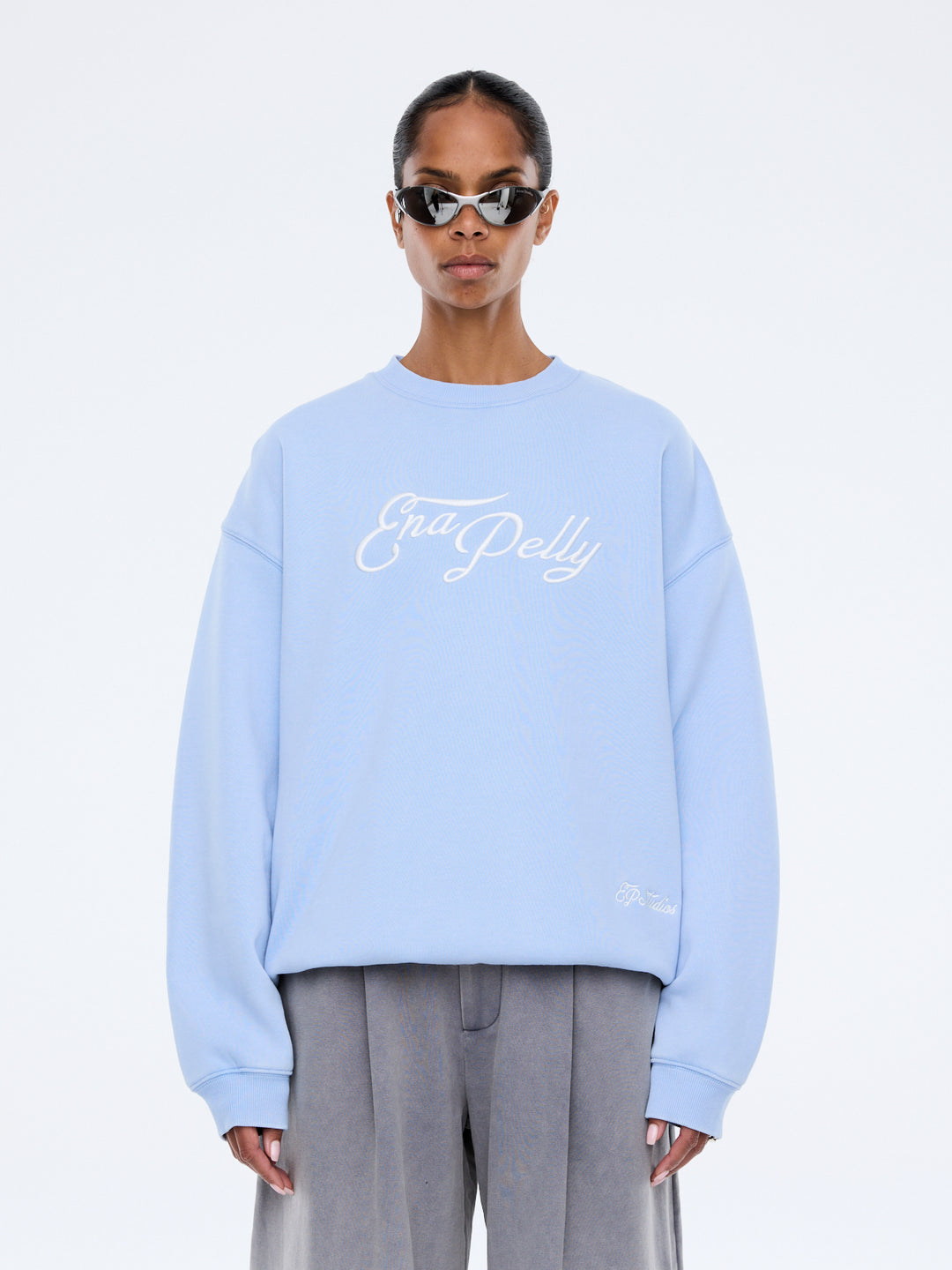 Mila Oversized Sweater - Soft Blue / Ena Pelly