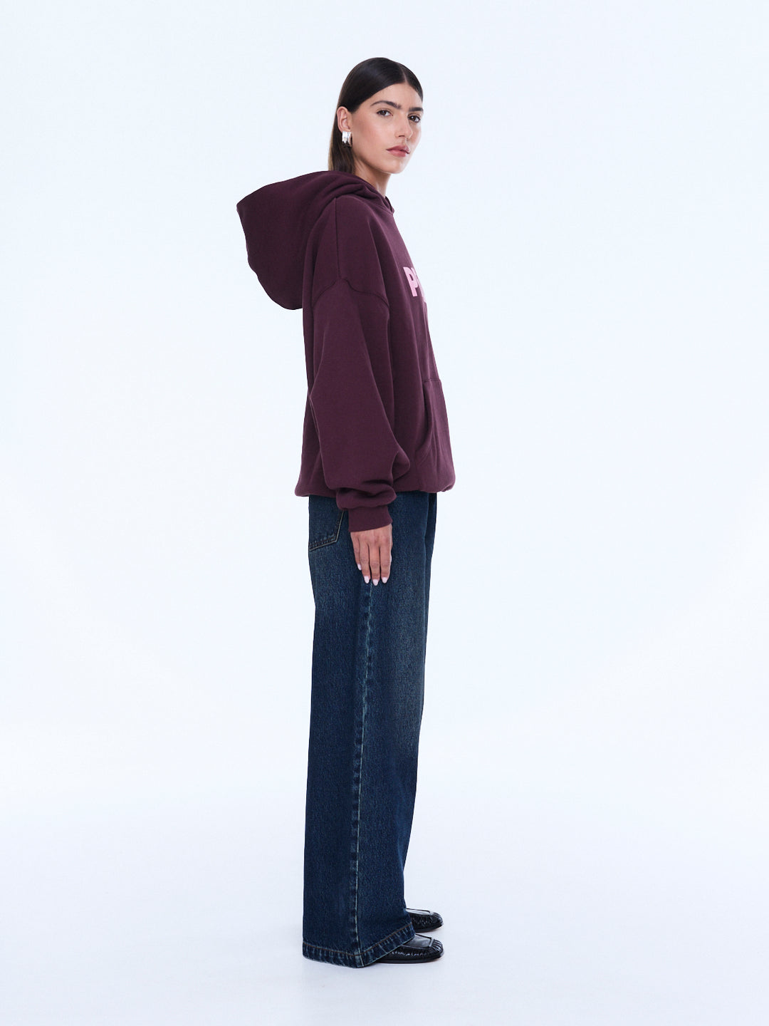 Cassie Oversized Hoodie - Deep Cherry Red / Pelly