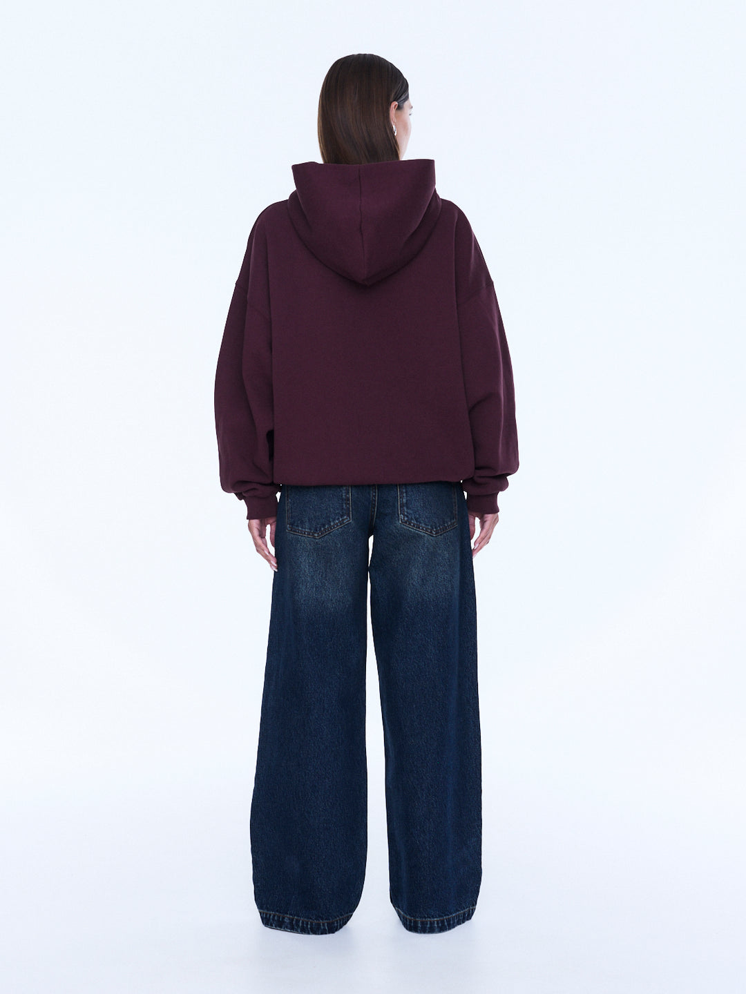Cassie Oversized Hoodie - Deep Cherry Red / Pelly