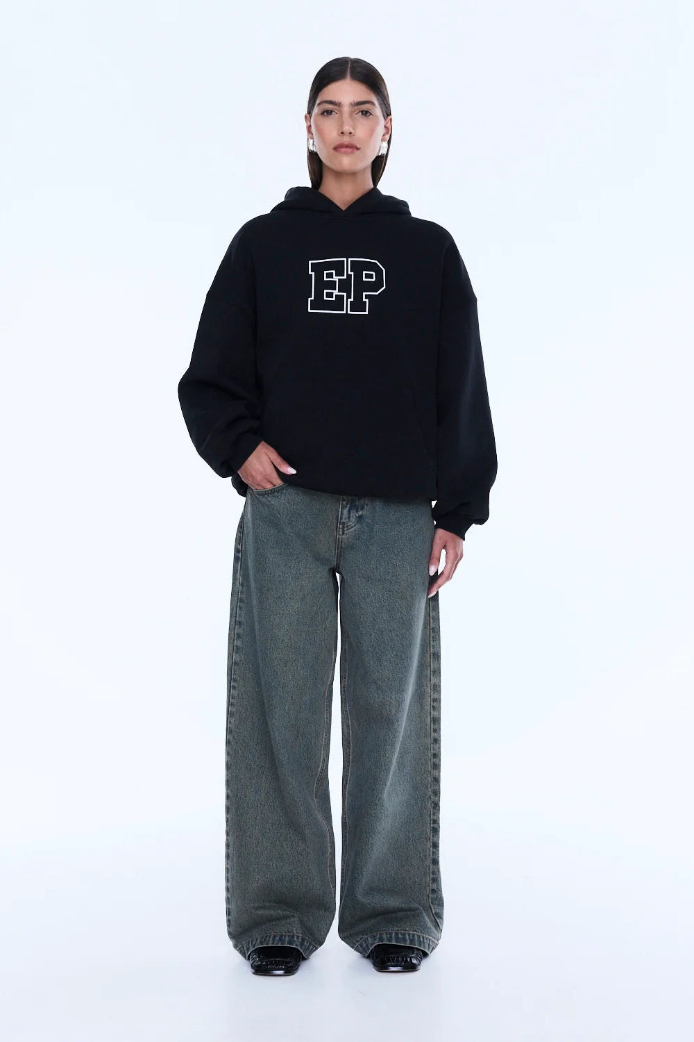 Cassie Oversized Hoodie - Black