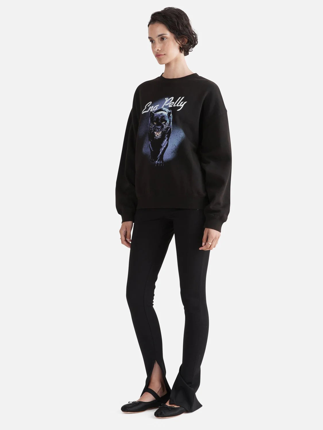 Panther Relaxed Sweater - Washed Black