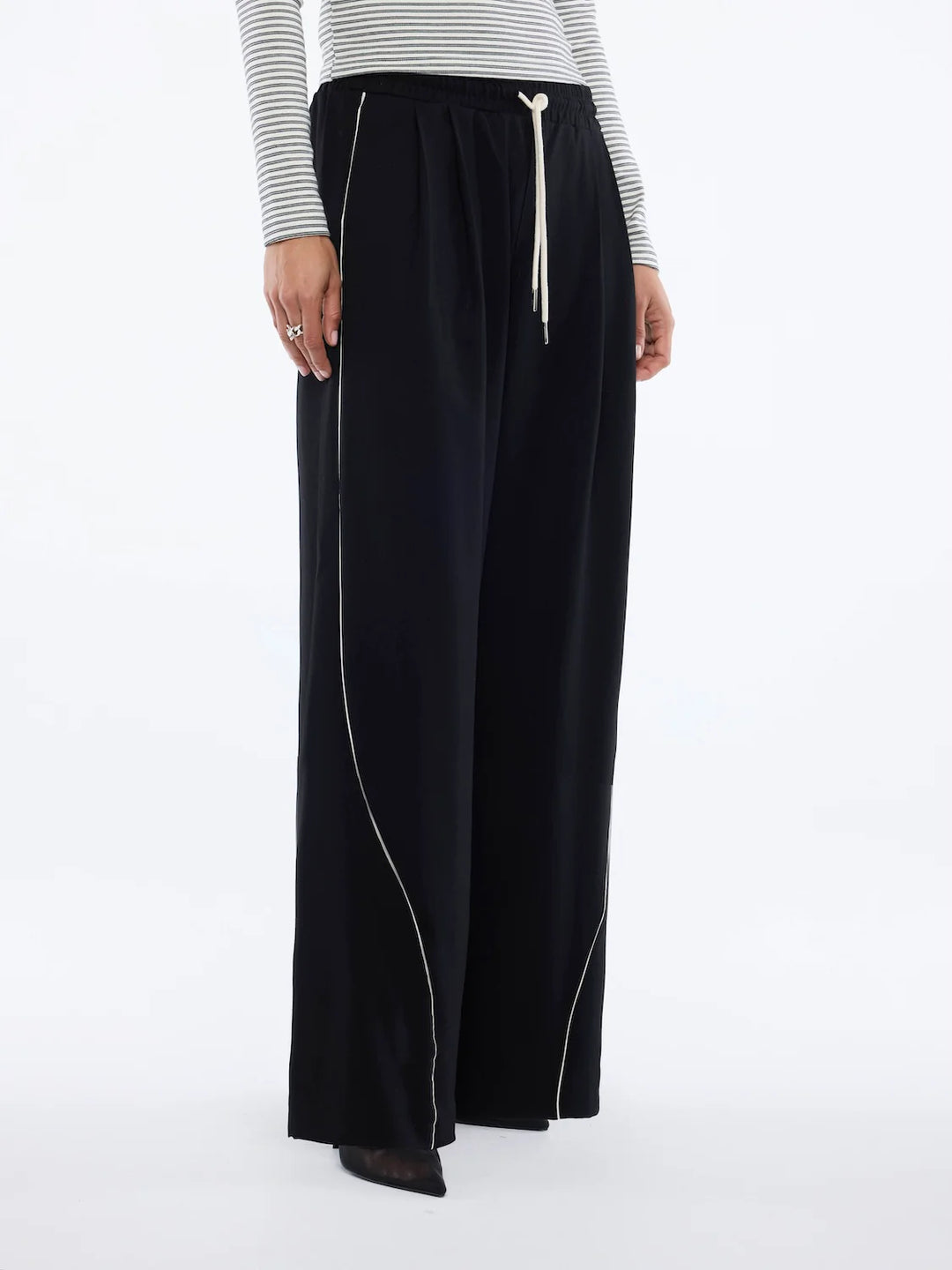 Bowie Wide Leg Pant - Black