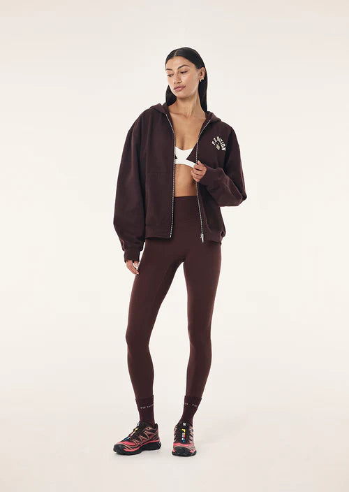 Established Zip Thru Hoodie - Mahogany