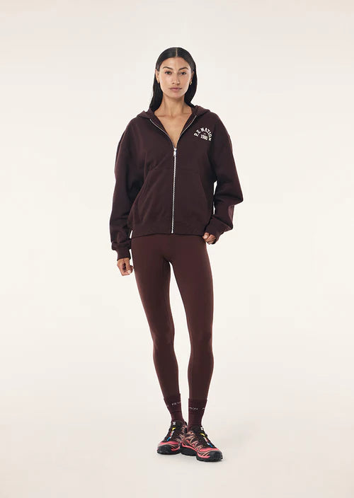 Established Zip Thru Hoodie - Mahogany